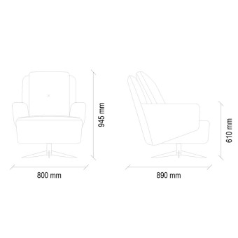 Кресло вращающееся ENZA HOME MILAN EH67890