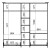 Шкаф с дверцами 5 дверей ENZA HOME Коллекция MARSELL (МАРСЭЛЬ) арт. EH74201