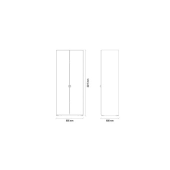 Шкаф с дверцами 2 двери ENZA HOME POLKA EH59221