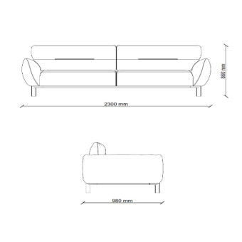Диван кровать трехместный ENZA HOME PERGE EH73750