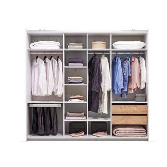 Шкаф-купе (240 см) (белый) ENZA HOME POLKA EH56247