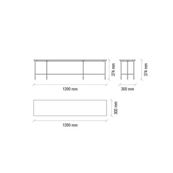 Стол журнальный длинный ENZA HOME SOLARO EH50496