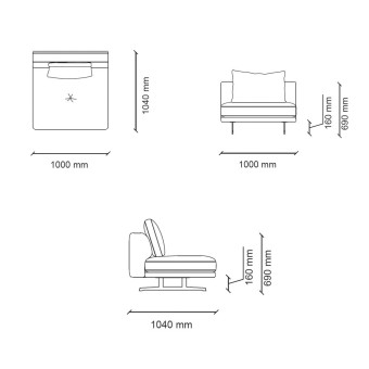 1 местный без подлокотника ENZA HOME DAKAR EH72380