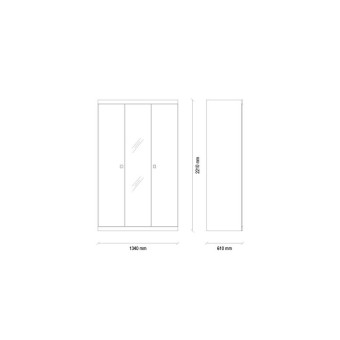 Шкаф с дверцами 3 двери ENZA HOME MISTRAL EH30668