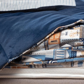 Комплект постельного белья с одеялом Queen Size (195x215 см) YATAS BEDDING "TRAVEL" EH62637