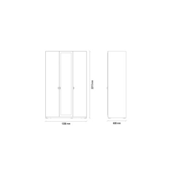 Шкаф с дверцами 3 двери ENZA HOME Коллекция POLKA (ПОЛЬКА) арт. EH56249