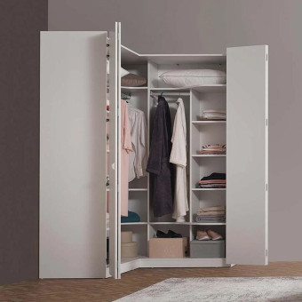 Шкаф угловой (белый) ENZA HOME POLKA EH56251