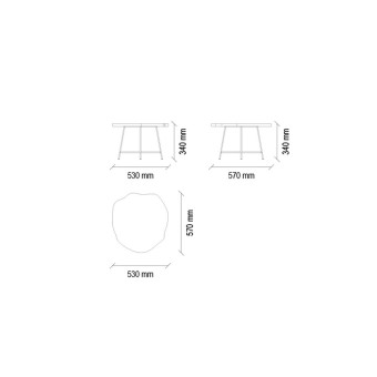 Стол журнальный средний ENZA HOME WOODY EH24842