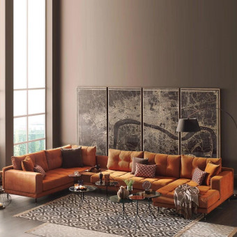 Тахта двухместная правая ENZA HOME ARTE EH51646