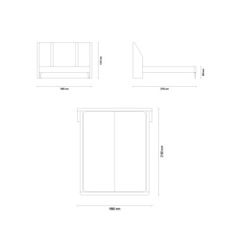 Основание без ящика 160x200 ENZA HOME Коллекция NETHA (НЕТА) арт. EH22377