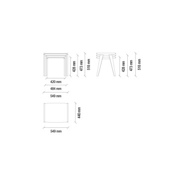 Стол журнальный (белый) ENZA HOME Коллекция LORA (ЛОРА) арт. EH30601