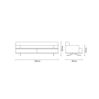 Диван трехместный ENZA HOME Коллекция VALDERA (ВАЛЬДЕРА) арт. EH52864