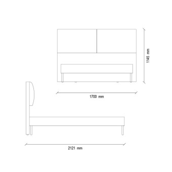 Основание без ящик 150x200 ENZA HOME Коллекция LORETO (ЛОРЕТО) арт. EH57682