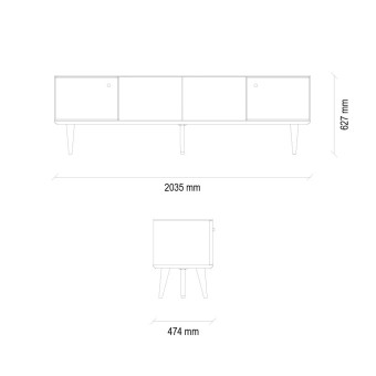ТВ-стеллаж на ножках ENZA HOME BASEL EH59467