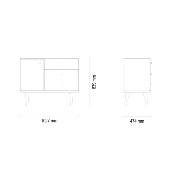 Комод ENZA HOME Коллекция BASEL (БАЗЕЛЬ) арт. EH59486