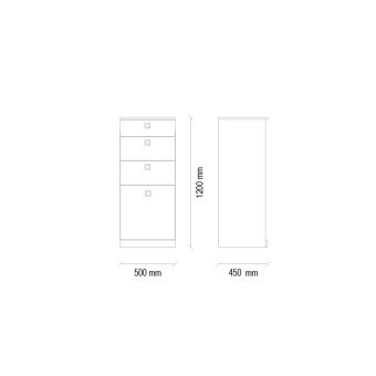 Комод высокий ENZA HOME Коллекция MISTRAL (МИСТРАЛ) арт. EH30672