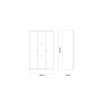 Шкаф с дверцами 3 двери ENZA HOME Коллекция MISTRAL (МИСТРАЛ) арт. EH30668