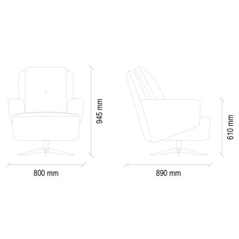 Кресло вращающееся ENZA HOME MILAN EH67897