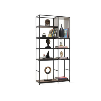 Книжный шкаф (серый) ENZA HOME Коллекция HAMPTON (ХЭМПТОН) арт. EH67070