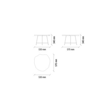 Стол журнальный средний ENZA HOME WOODY EH24843