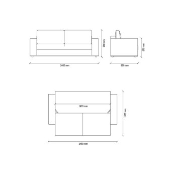 Диван кровать трехместный ENZA HOME CARINO EH52925