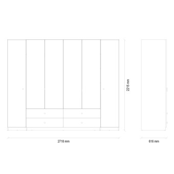 Шкаф 6 складных дверей ENZA HOME BASEL EH59481