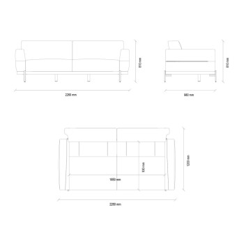 Диван кровать трехместный ENZA HOME TERRA EH68015