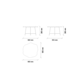 Стол журнальный (дымчатый) ENZA HOME WOODY EH24839
