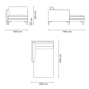 Лаунж модуль правый ENZA HOME PARMA EH72479
