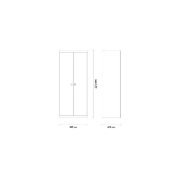 Шкаф с дверцами 2 двери ENZA HOME Коллекция MISTRAL (МИСТРАЛ) арт. EH30669