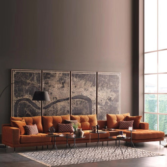 Тахта двухместная правая ENZA HOME ARTE EH51646