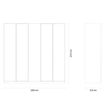 Шкаф с дверцами 5 дверей ENZA HOME BASEL EH59483
