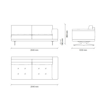 3 местный модуль левый ENZA HOME BOLD EH71076