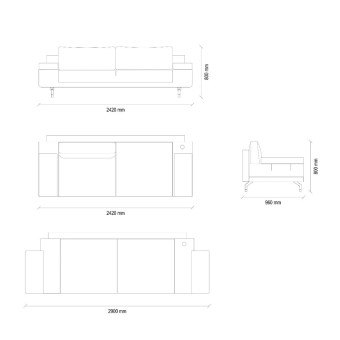 Диван кровать трехместный ENZA HOME PETRA EH61055