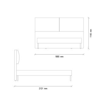Основание без ящик 160x200 ENZA HOME Коллекция LORETO (ЛОРЕТО) арт. EH57683