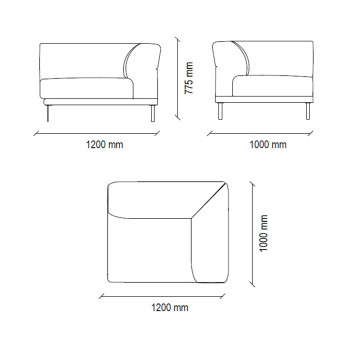 Угловой левый (K4) ENZA HOME EMOTICON EH71966