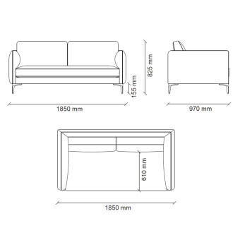Диван двухместный ENZA HOME Коллекция PARMA (ПАРМА) арт. EH72459