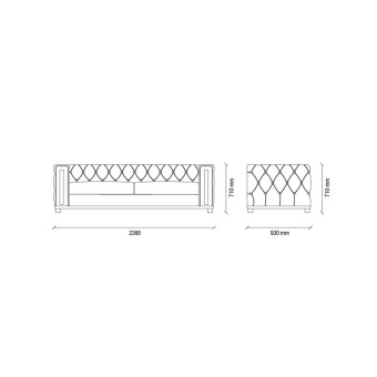 Диван трехместный ENZA HOME SIRONA EH53417