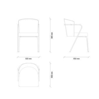 Стул с метал ножками ENZA HOME Коллекция BERTA (БЕРТА) арт. EH67015