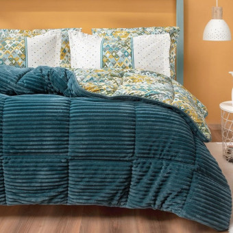 Комплект постельного белья с одеялом Single Size (155x215 см) YATAS BEDDING "DIAMOND" EH62613