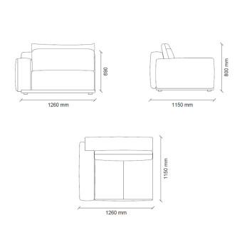 1 местный модуль правый ENZA HOME MESTA EH71853