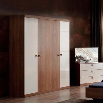 Шкаф с дверцами 4 двери ENZA HOME Коллекция MISTRAL (МИСТРАЛ) арт. EH30667