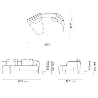 2 местный угловой левый (L4) ENZA SEOUL EH71696