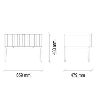 Тумба прикроватная ENZA HOME RIGA EH60820