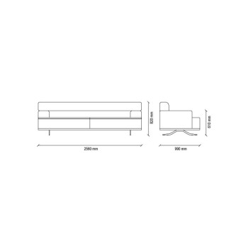 Диван трехместный ENZA HOME VALDERA EH52856