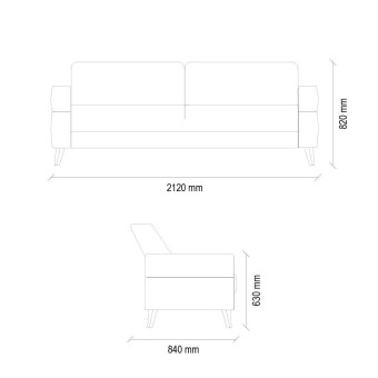 Диван кровать трехместный ENZA HOME ASTERA EH59343
