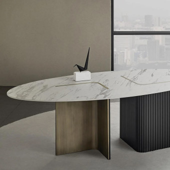 Стол обеденный овальный ENZA HOME Коллекция NAGOYA (НАГОЯ) арт. EH68307