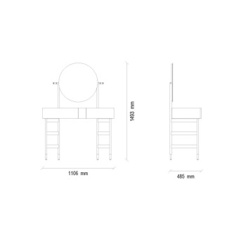Туалетный стол ENZA HOME Коллекция DORIAN (ДОРИАН) арт. EH49170