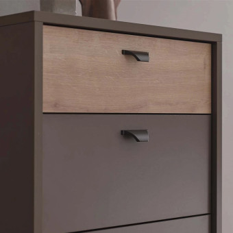 Комод высокий (серый) ENZA HOME POLKA EH67071