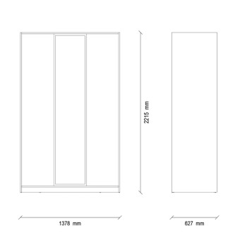 Шкаф с дверцами 3 двери ENZA HOME LORETO EH57656